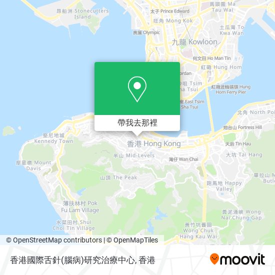 香港國際舌針(腦病)研究治療中心地圖