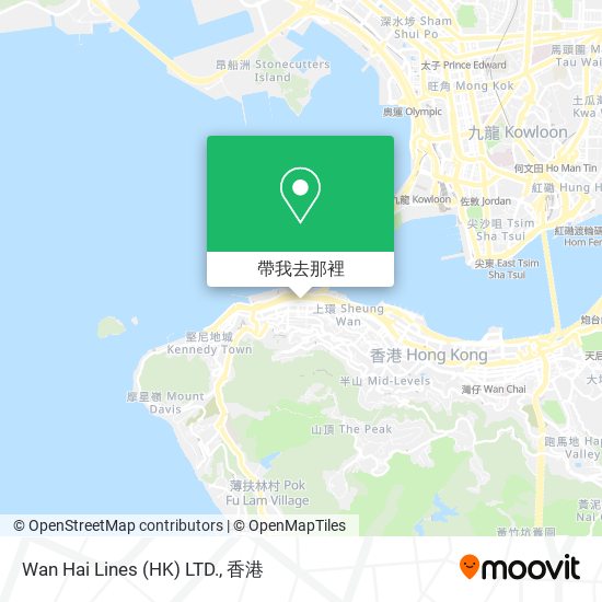 Wan Hai Lines (HK) LTD.地圖