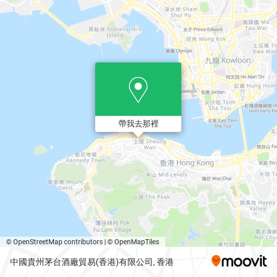 中國貴州茅台酒廠貿易(香港)有限公司地圖