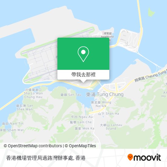 香港機場管理局過路灣辦事處地圖