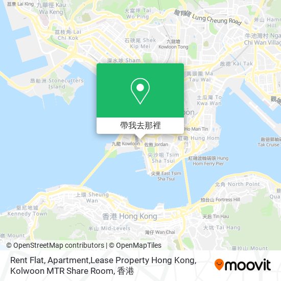 Rent Flat, Apartment,Lease Property Hong Kong, Kolwoon MTR Share Room地圖