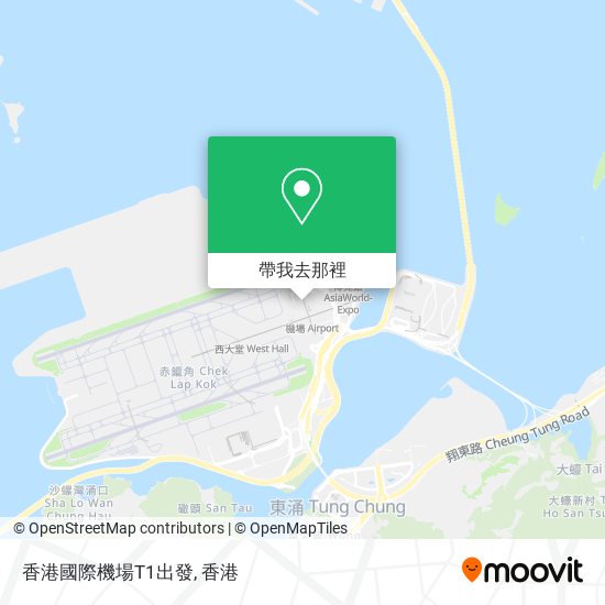香港國際機場T1出發地圖