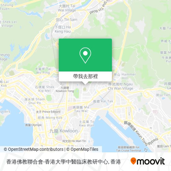 香港佛教聯合會-香港大學中醫臨床教研中心地圖