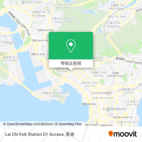 Lai Chi Kok Station D1 Access地圖