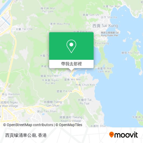 西貢蠔涌車公廟地圖