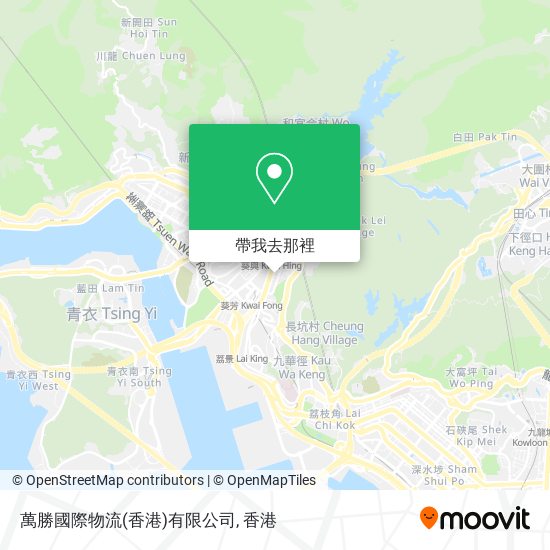 萬勝國際物流(香港)有限公司地圖