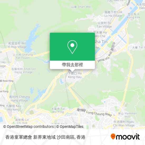 香港童軍總會 新界東地域 沙田南區地圖