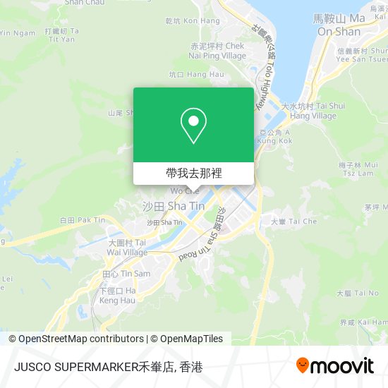 JUSCO SUPERMARKER禾輋店地圖