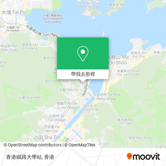 香港鐵路大學站地圖