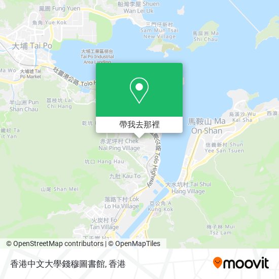 香港中文大學錢穆圖書館地圖