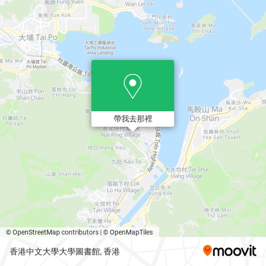 香港中文大學大學圖書館地圖
