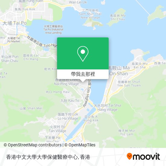 香港中文大學大學保健醫療中心地圖