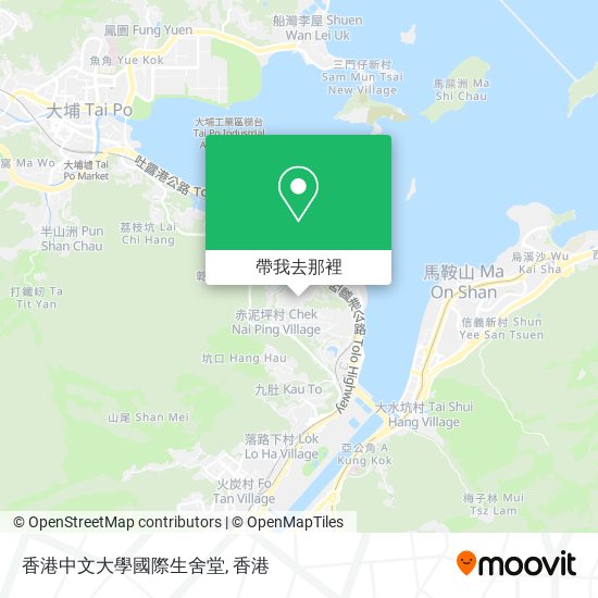 香港中文大學國際生舍堂地圖