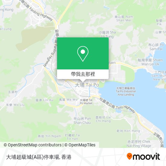 大埔超級城(A區)停車場地圖