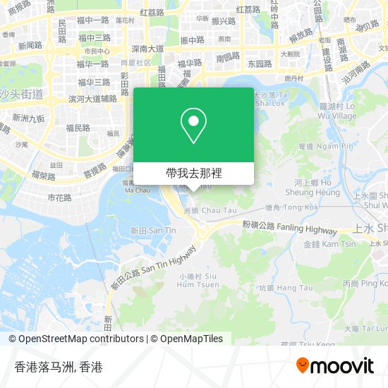 香港落马洲地圖