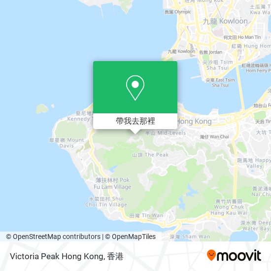 Victoria Peak Hong Kong地圖