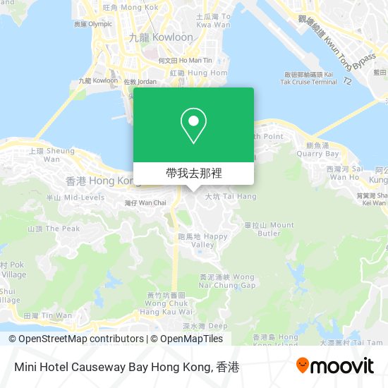 Mini Hotel Causeway Bay Hong Kong地圖