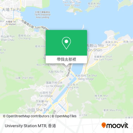 University Station MTR地圖