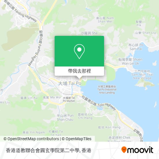 香港道教聯合會圓玄學院第二中學地圖