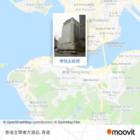 香港文華東方酒店地圖