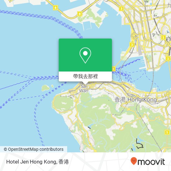 Hotel Jen Hong Kong地圖