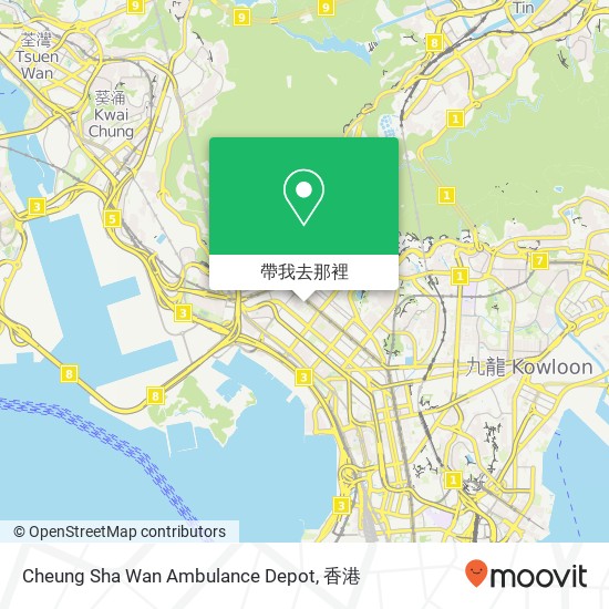 Cheung Sha Wan Ambulance Depot地圖