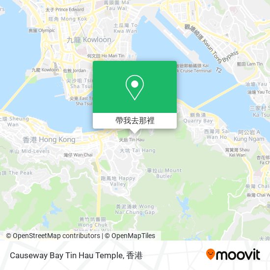 Causeway Bay Tin Hau Temple地圖