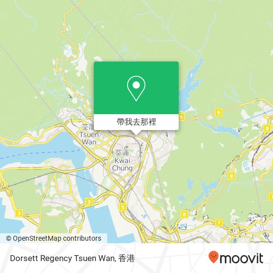 Dorsett Regency Tsuen Wan地圖