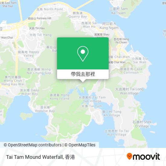 Tai Tam Mound Waterfall地圖