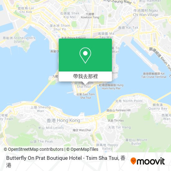 Butterfly On Prat Boutique Hotel - Tsim Sha Tsui地圖
