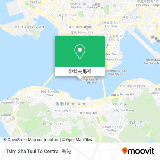 Tsim Sha Tsui To Central地圖