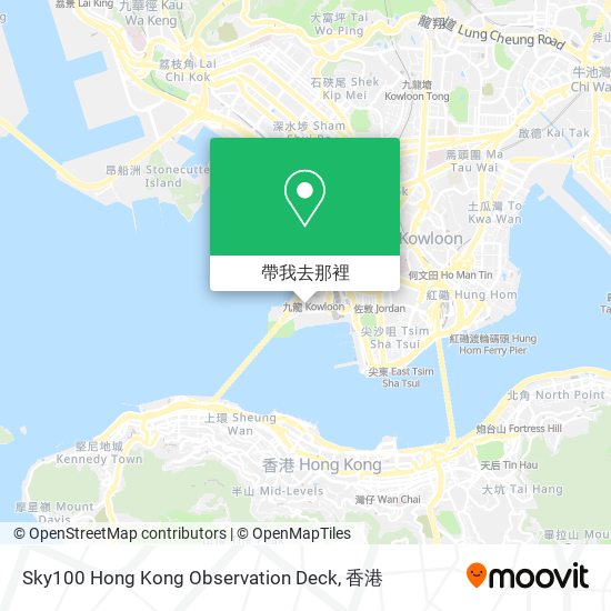 Sky100 Hong Kong Observation Deck地圖