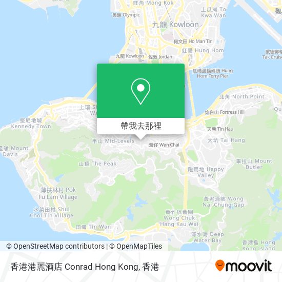 香港港麗酒店 Conrad Hong Kong地圖