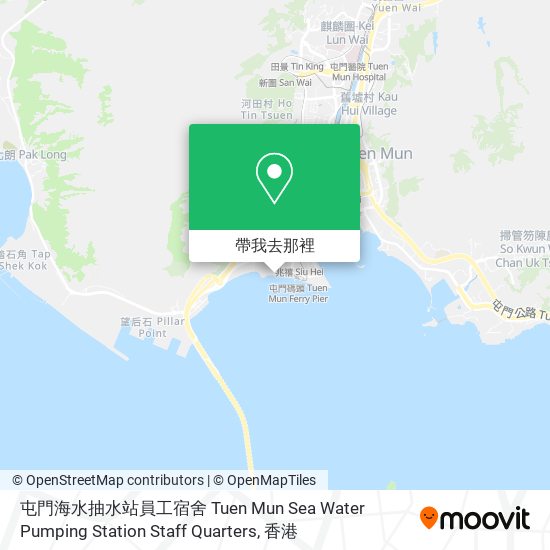 屯門海水抽水站員工宿舍 Tuen Mun Sea Water Pumping Station Staff Quarters地圖