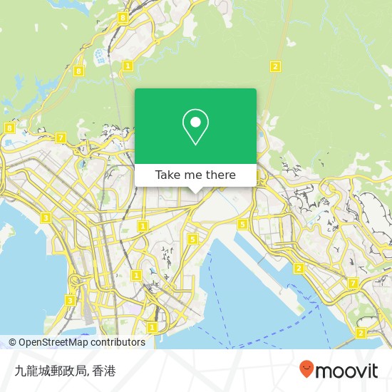 九龍城郵政局地圖