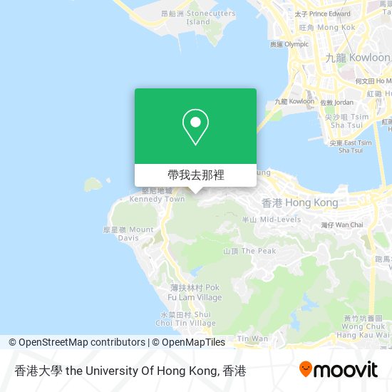 香港大學 the University Of Hong Kong地圖