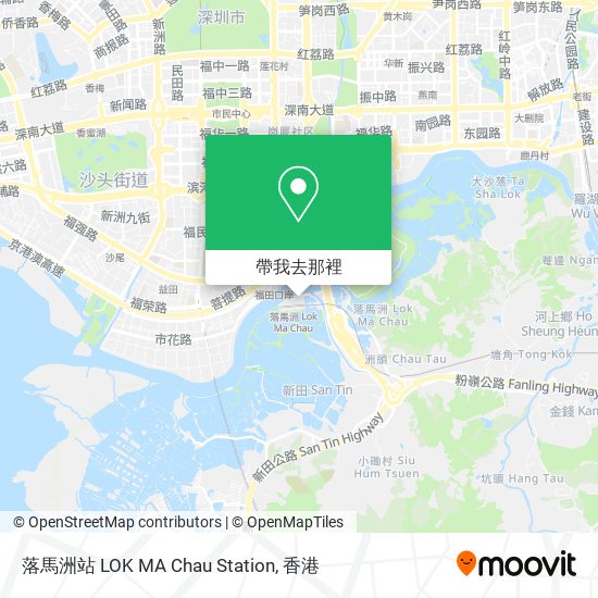 落馬洲站 LOK MA Chau Station地圖