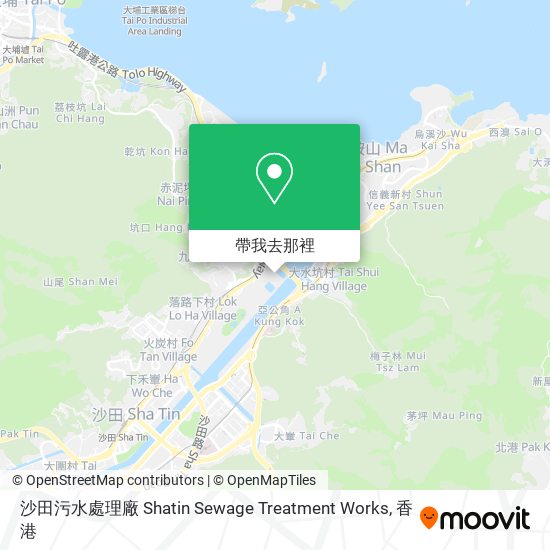 沙田污水處理廠 Shatin Sewage Treatment Works地圖