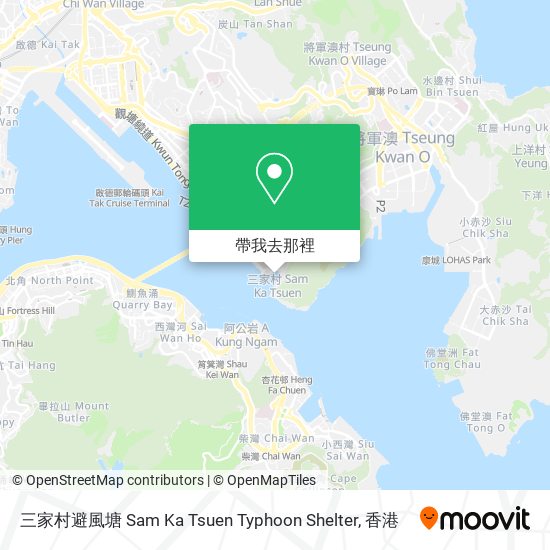 三家村避風塘 Sam Ka Tsuen Typhoon Shelter地圖