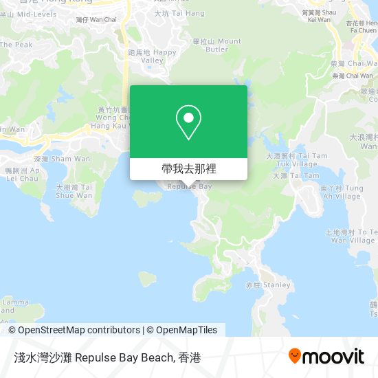 淺水灣沙灘 Repulse Bay Beach地圖