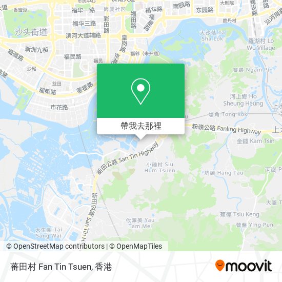 蕃田村 Fan Tin Tsuen地圖