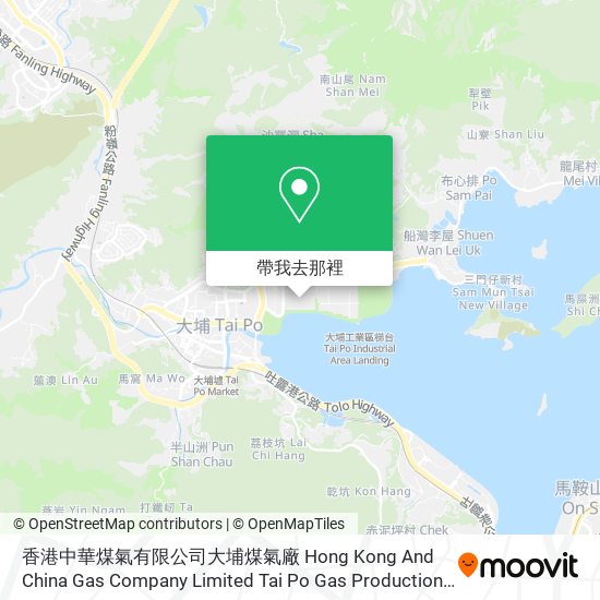 香港中華煤氣有限公司大埔煤氣廠 Hong Kong And China Gas Company Limited Tai Po Gas Production Plant地圖