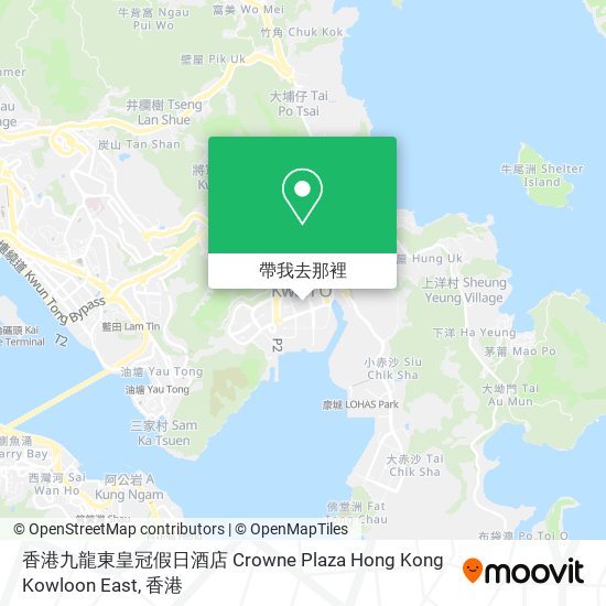 香港九龍東皇冠假日酒店 Crowne Plaza Hong Kong Kowloon East地圖