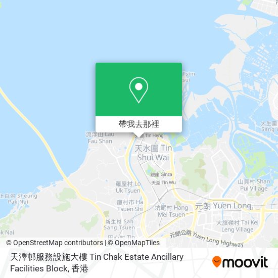 天澤邨服務設施大樓 Tin Chak Estate Ancillary Facilities Block地圖