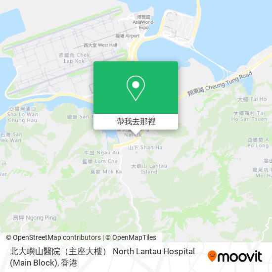 北大嶼山醫院（主座大樓） North Lantau Hospital (Main Block)地圖