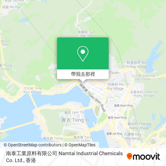南泰工業原料有限公司 Namtai Industrial Chemicals Co. Ltd.地圖