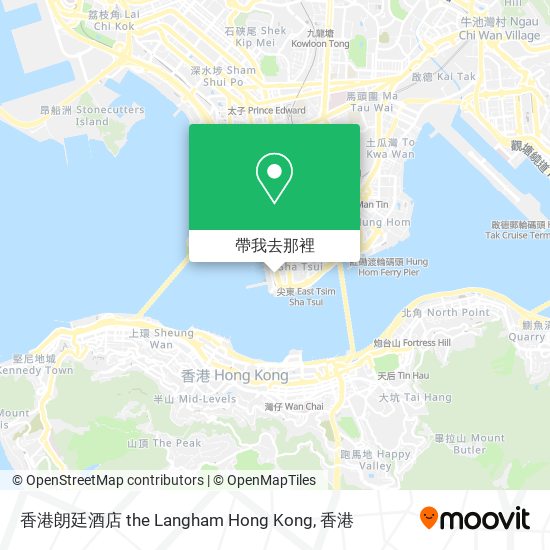 香港朗廷酒店 the Langham Hong Kong地圖