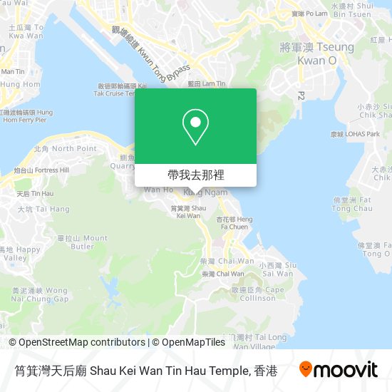 筲箕灣天后廟 Shau Kei Wan Tin Hau Temple地圖