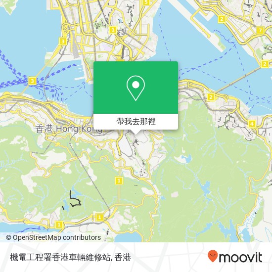 機電工程署香港車輛維修站地圖