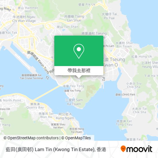 藍田(廣田邨) Lam Tin (Kwong Tin Estate)地圖